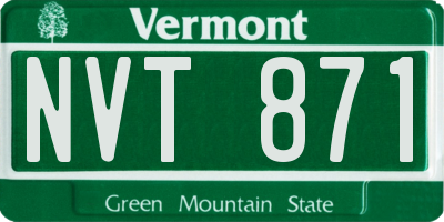 VT license plate NVT871