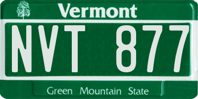VT license plate NVT877