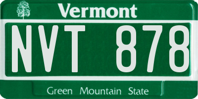 VT license plate NVT878