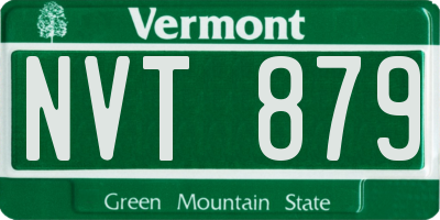 VT license plate NVT879