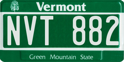 VT license plate NVT882