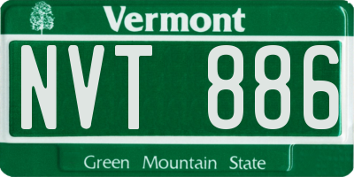 VT license plate NVT886