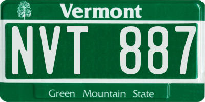 VT license plate NVT887