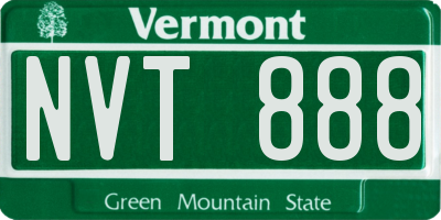 VT license plate NVT888