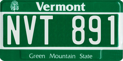 VT license plate NVT891
