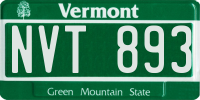 VT license plate NVT893