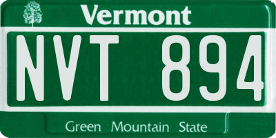 VT license plate NVT894