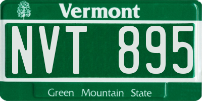 VT license plate NVT895