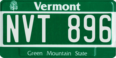 VT license plate NVT896