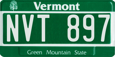VT license plate NVT897