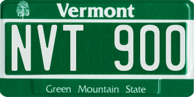 VT license plate NVT900