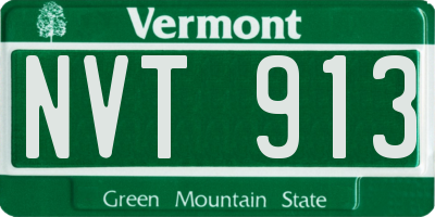 VT license plate NVT913