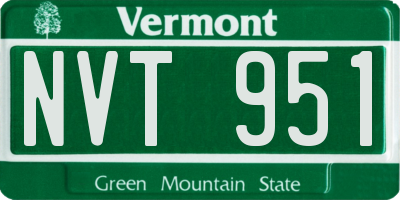 VT license plate NVT951