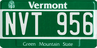 VT license plate NVT956