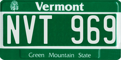 VT license plate NVT969