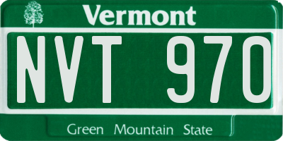 VT license plate NVT970