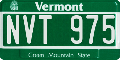 VT license plate NVT975