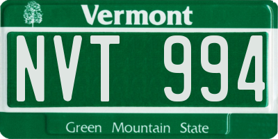 VT license plate NVT994