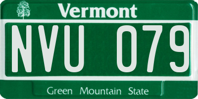 VT license plate NVU079