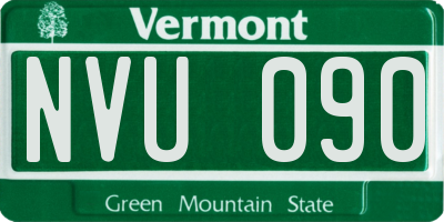 VT license plate NVU090