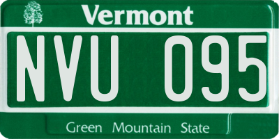 VT license plate NVU095