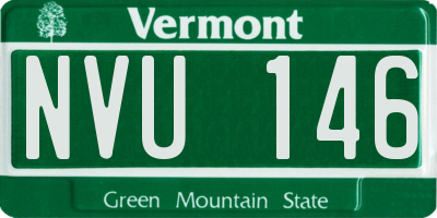 VT license plate NVU146