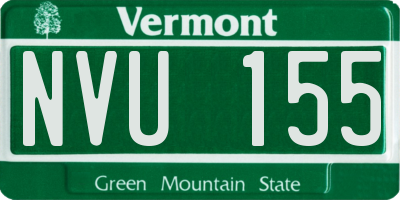VT license plate NVU155