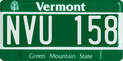 VT license plate NVU158
