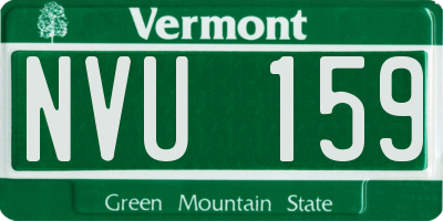 VT license plate NVU159