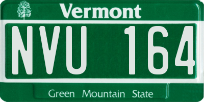 VT license plate NVU164