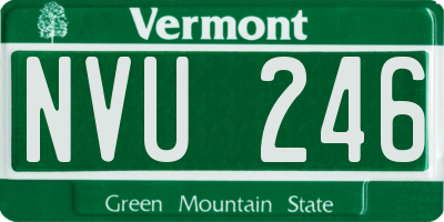 VT license plate NVU246