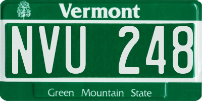 VT license plate NVU248