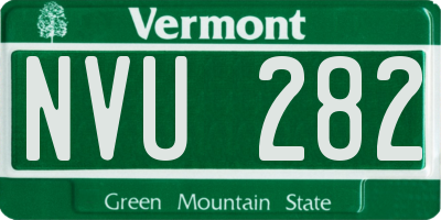 VT license plate NVU282