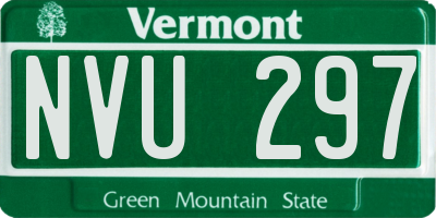 VT license plate NVU297