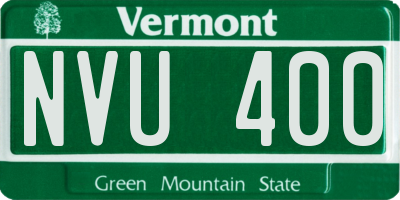 VT license plate NVU400