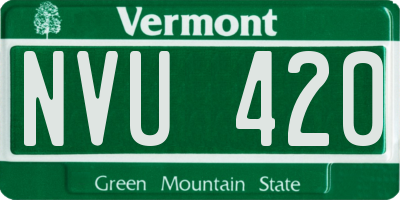 VT license plate NVU420