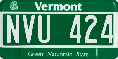 VT license plate NVU424