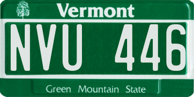 VT license plate NVU446