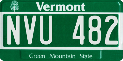 VT license plate NVU482