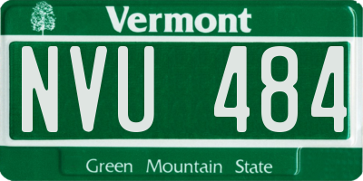 VT license plate NVU484