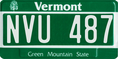 VT license plate NVU487