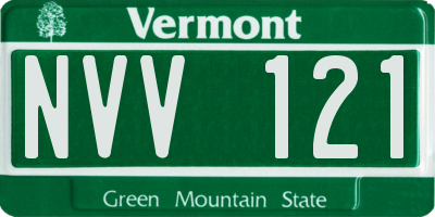 VT license plate NVV121