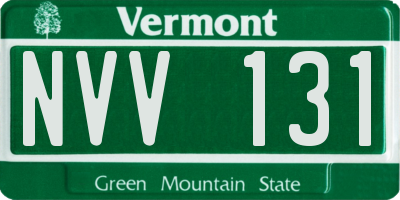 VT license plate NVV131