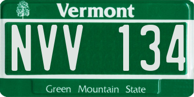 VT license plate NVV134