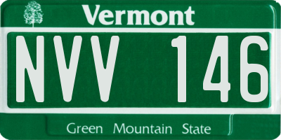 VT license plate NVV146