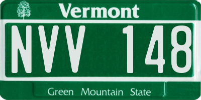 VT license plate NVV148
