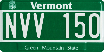 VT license plate NVV150