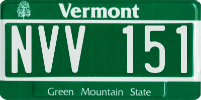 VT license plate NVV151