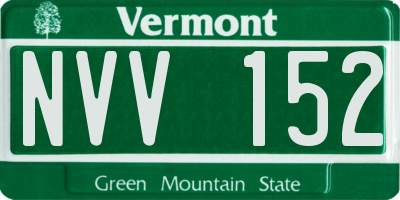 VT license plate NVV152