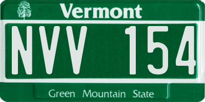 VT license plate NVV154